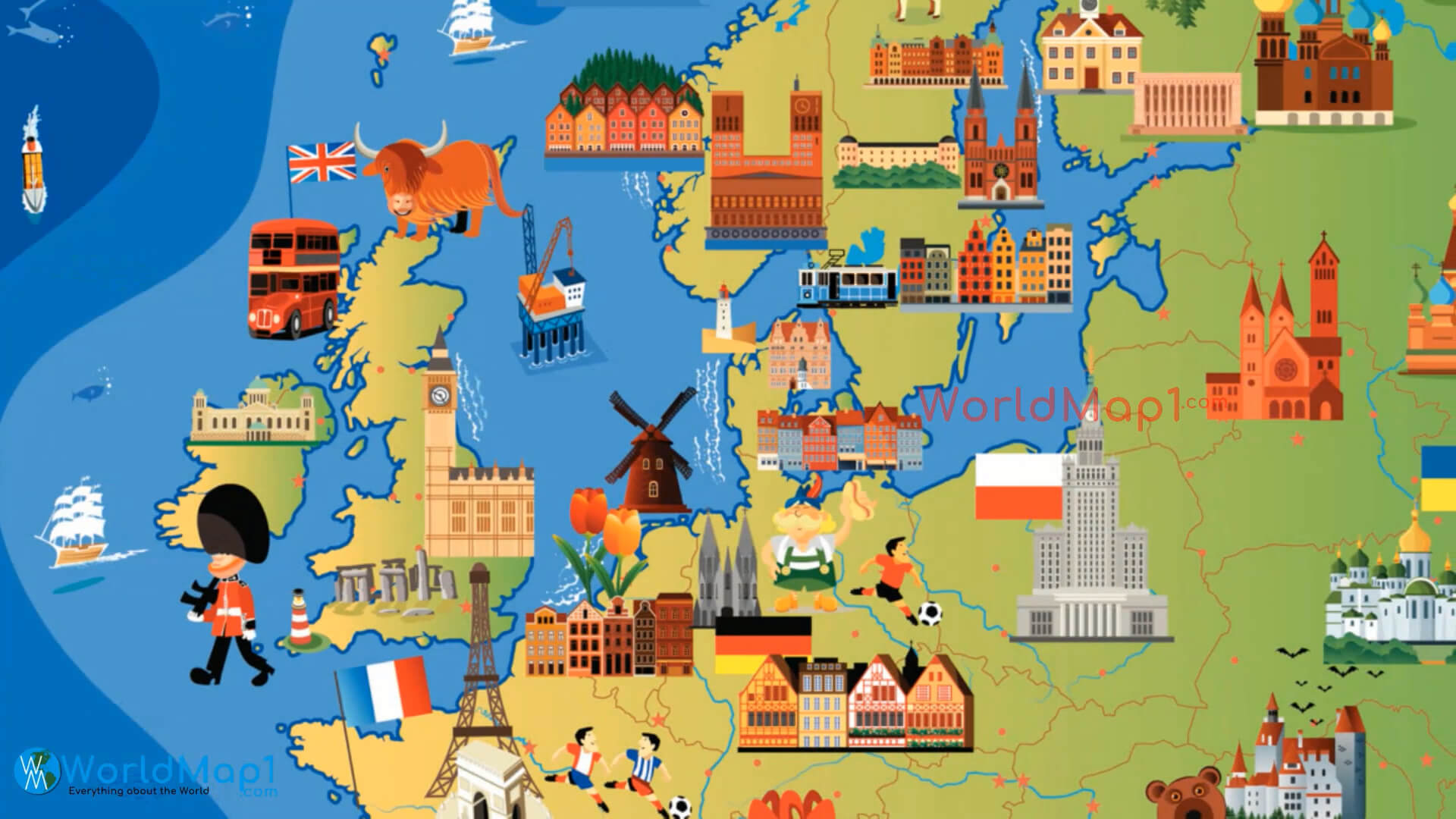 Europe Tourism Map